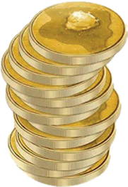 Stack of pancake coins